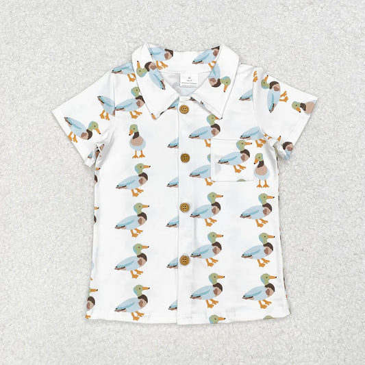 Baby Boys Mallard Duck Short Sleeve Shirt Top