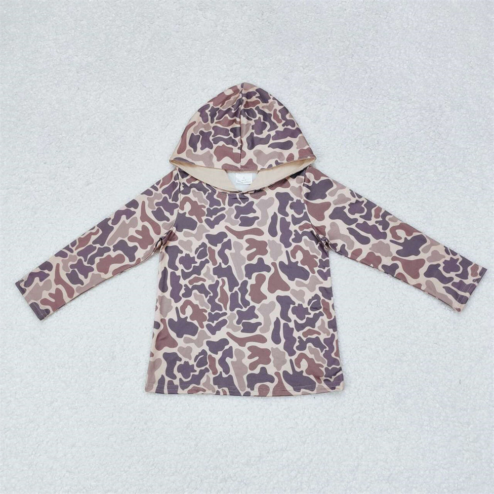Sibling Baby Boys Camo Long Sleeve Hoodie Top