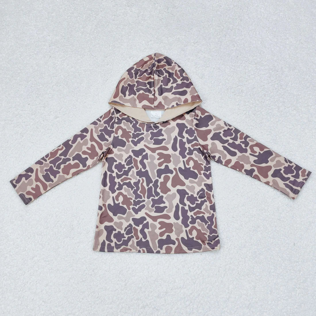 USA Shop Baby Boys Grey Leopard Camo Hooded Long Sleeve Tee Shirts Tops