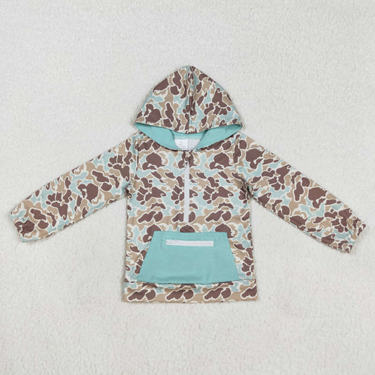 Sibling Baby Boys Girls Southern Camo Deer Hunting Pockets Zipper Hoodies Tops