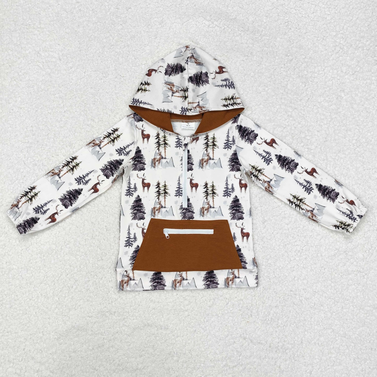 Sibling Baby Boys Girls Southern Camo Deer Hunting Pockets Zipper Hoodies Tops
