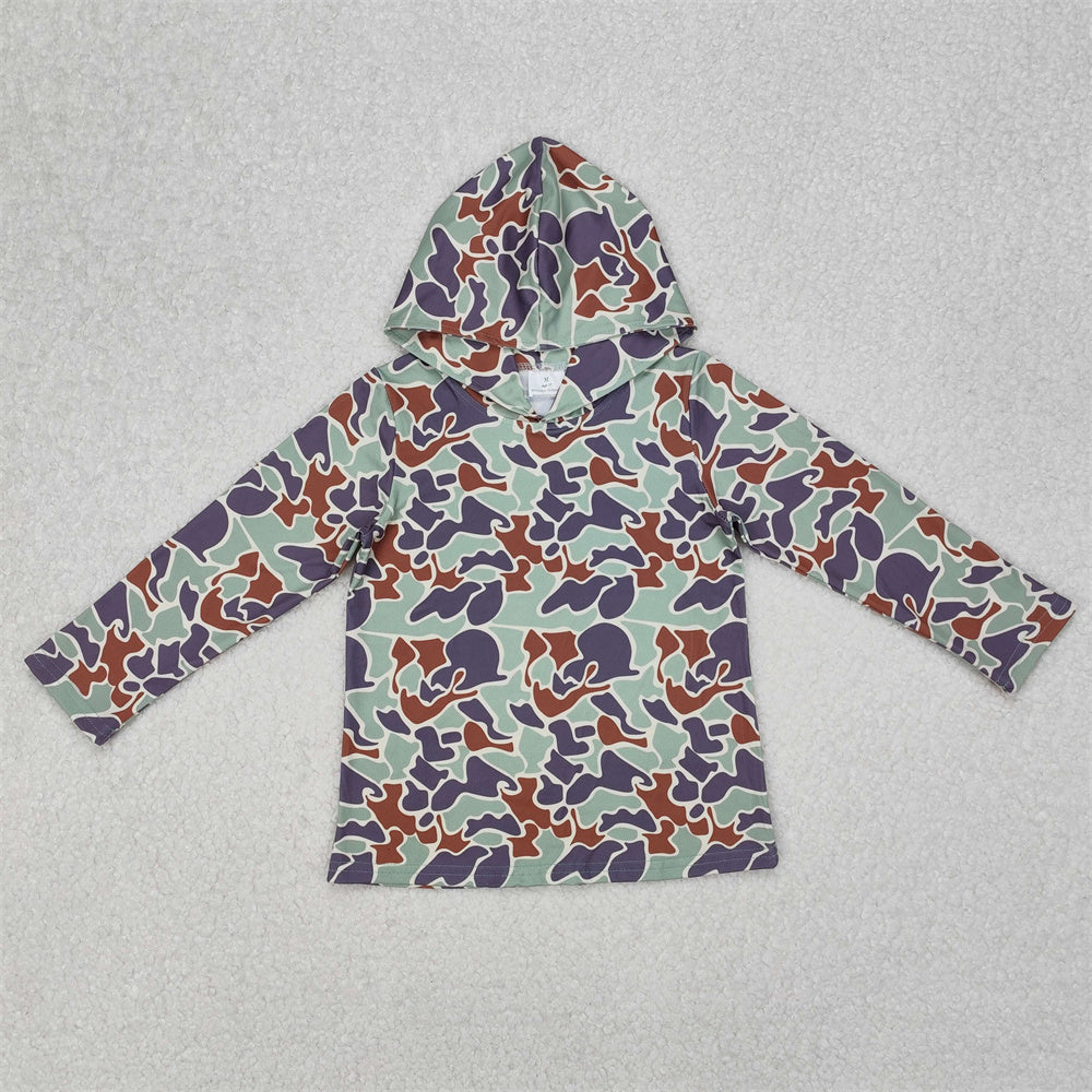 Sibling Baby Boys Camo Long Sleeve Hoodie Top