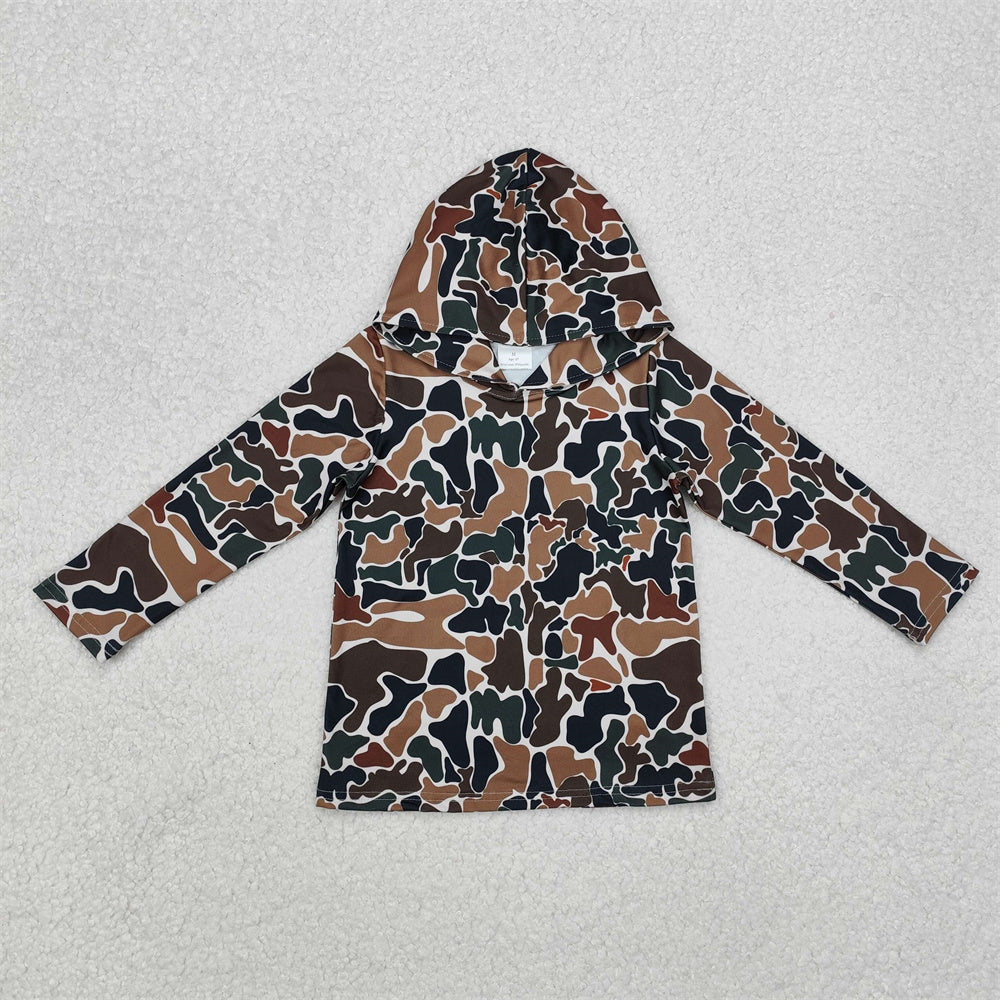 Sibling Baby Boys Camo Long Sleeve Hoodie Top