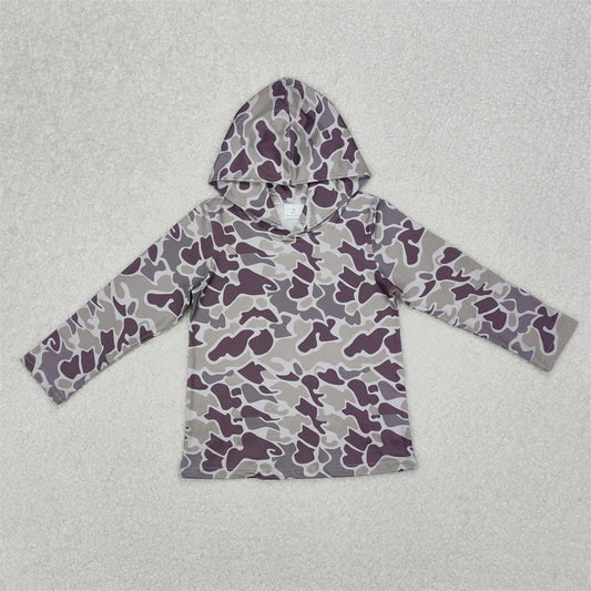 Sibling Baby Boys Camo Long Sleeve Hoodie Top