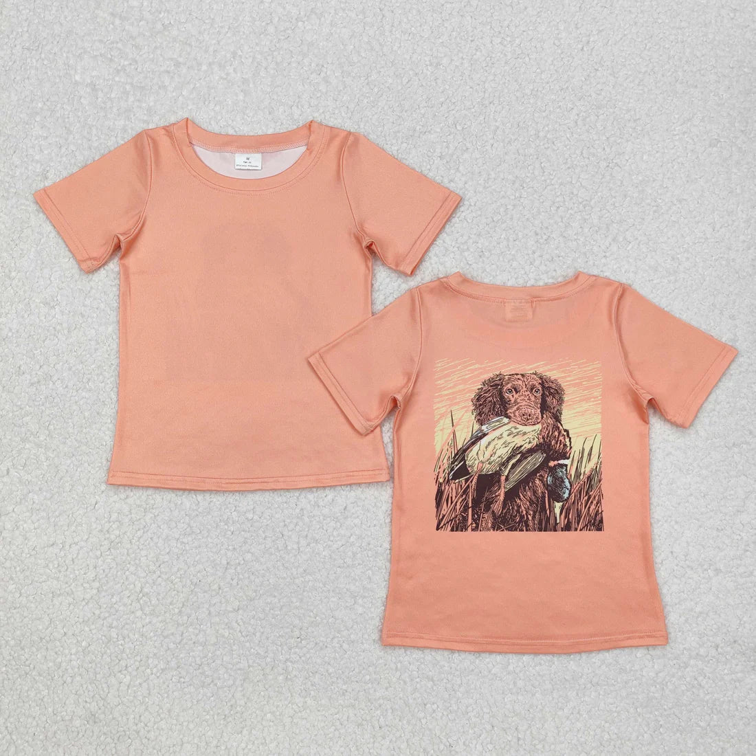 Sibling Baby Boys Short Sleeves Dog Deer Ducks Western Hunting Tee Shirts Tops