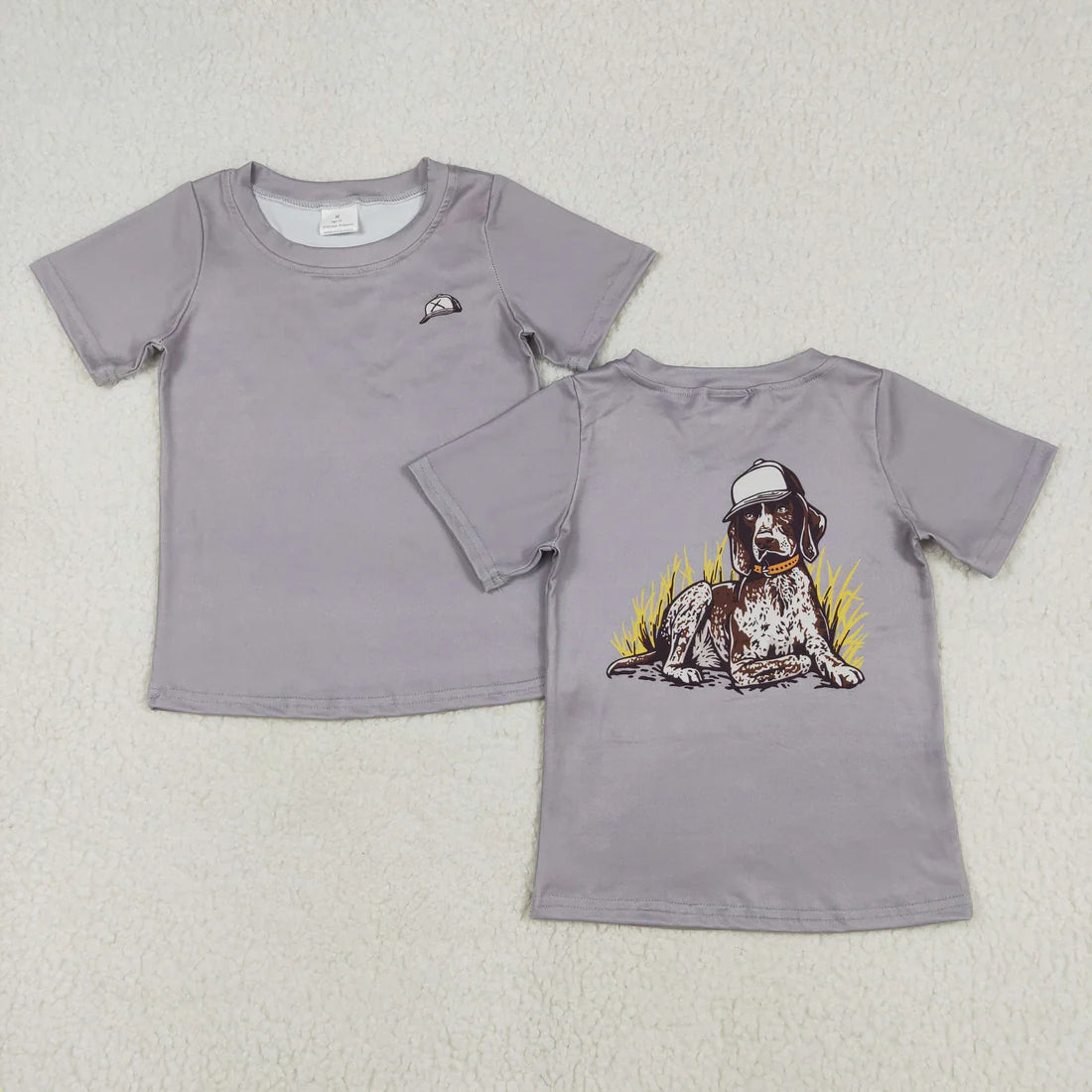 Sibling Baby Boys Short Sleeves Dog Deer Ducks Western Hunting Tee Shirts Tops