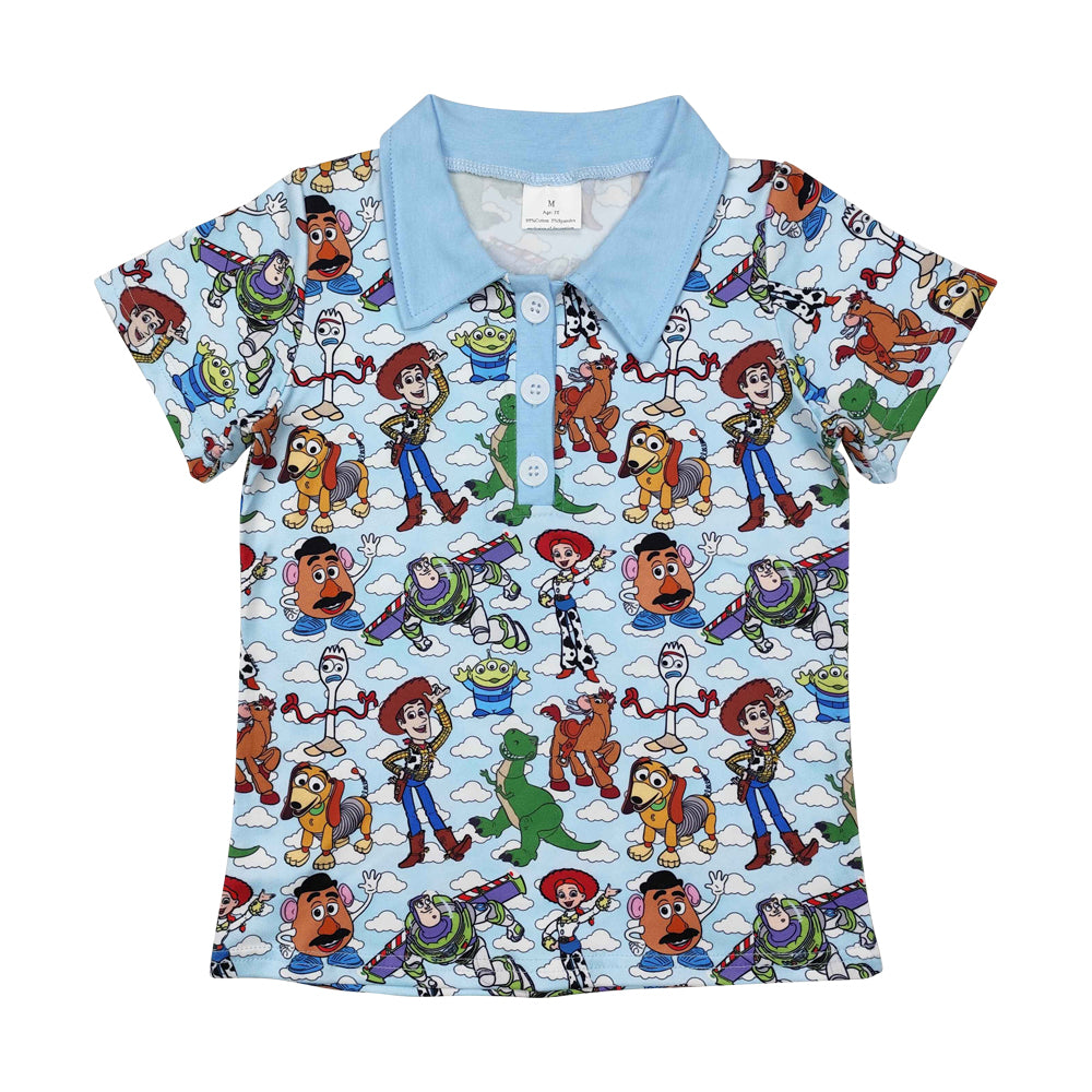 BT1158 Baby Boys Cartoon Toy Short Sleeve Polo Top