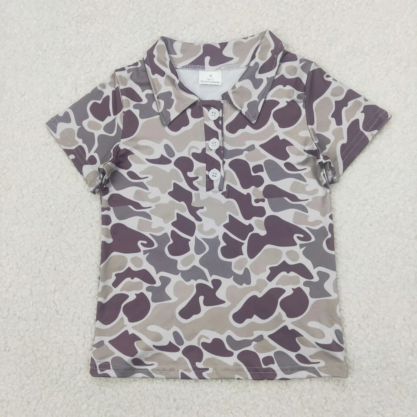 Sibling Baby Girls Short Sleeve Southern Hunting Camo Button Polo Shirts Top