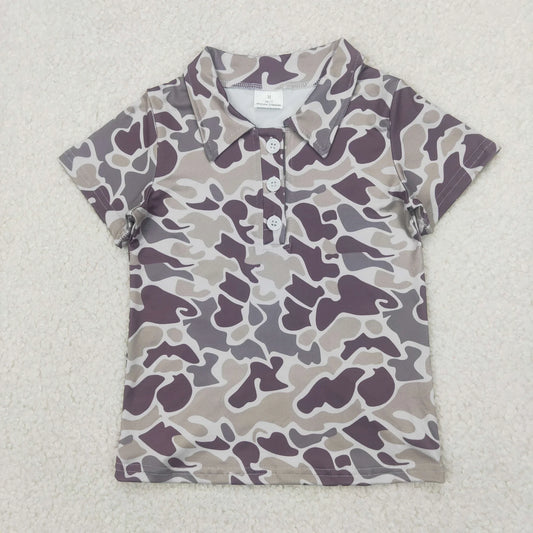 Sibling Baby Girls Short Sleeve Southern Hunting Camo Button Polo Shirts Top