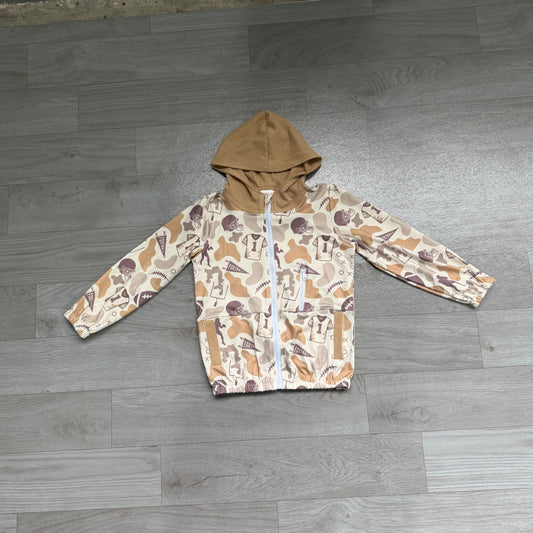 BT1570 Preorder Kids Boys Football Camo Print Full Zip Hooded Jacket