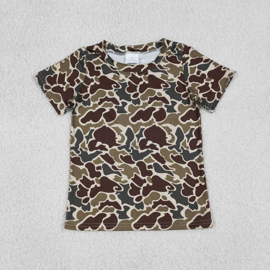 Sibling Baby Boys Short Sleeve Southern Hunting Camo T-shirts Top