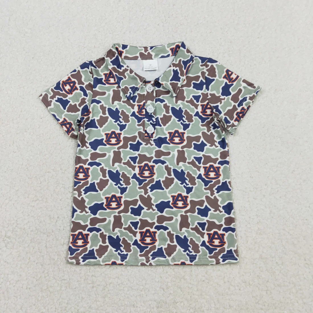 Sibling Baby Boys Sport Team Camo Short Sleeve Polo Shirt