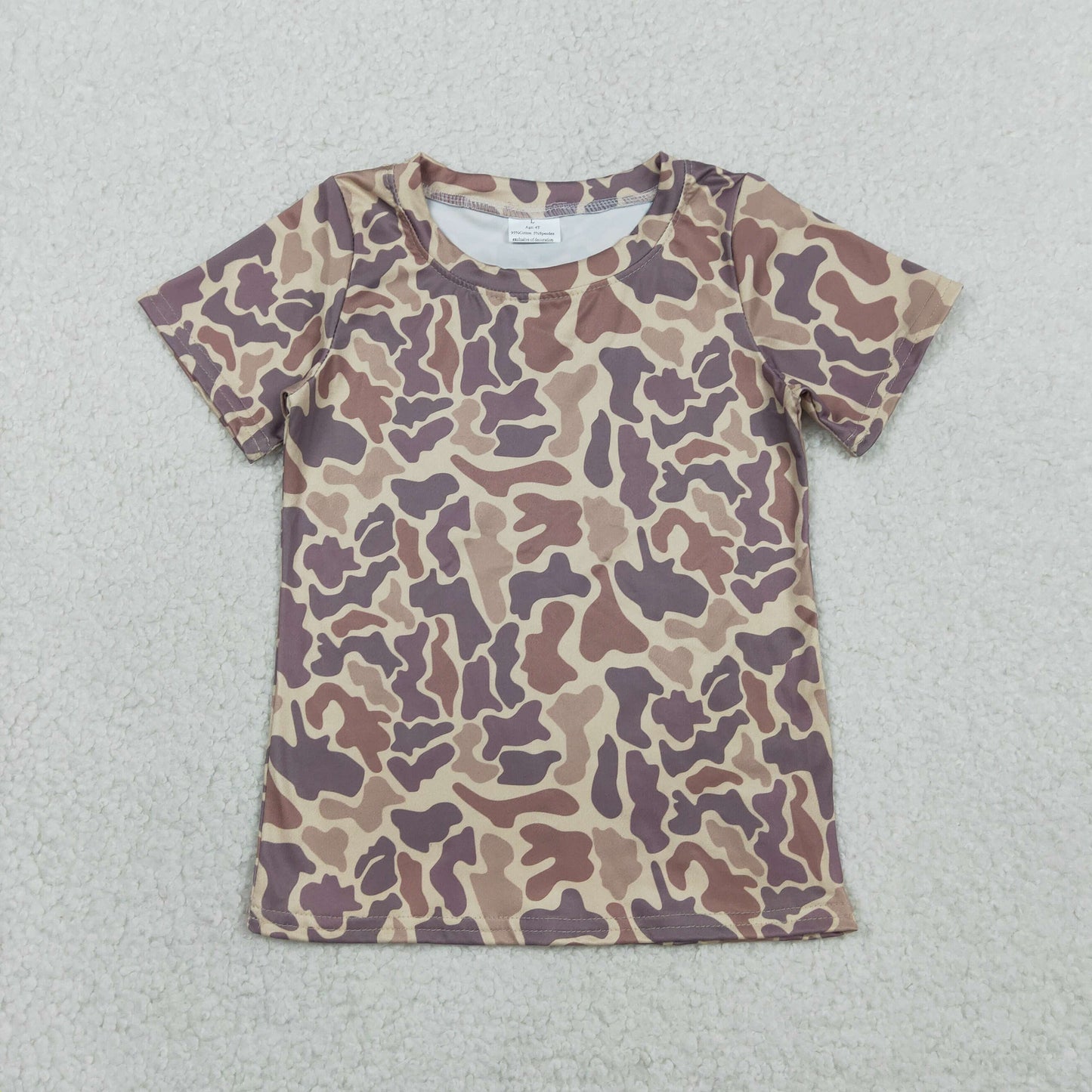 Sibling Baby Boys Short Sleeve Southern Hunting Camo T-shirts Top