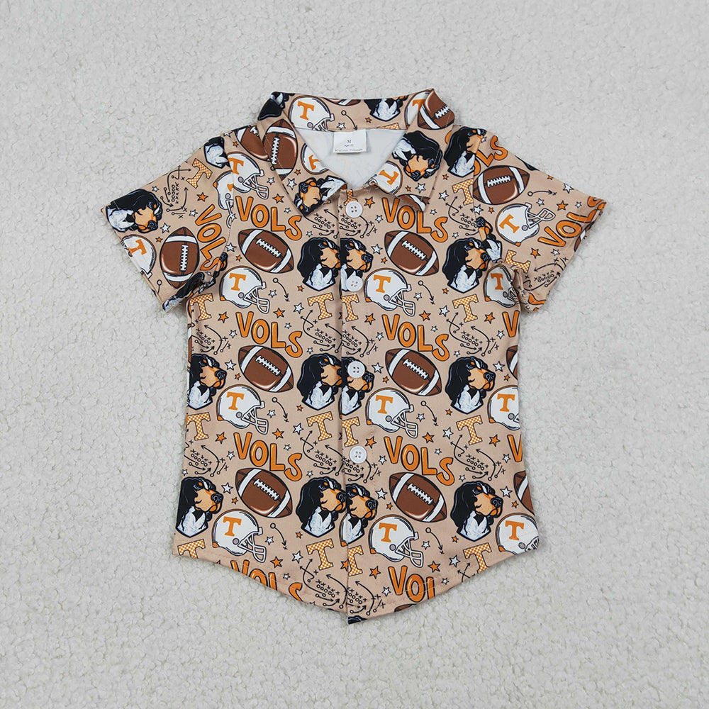 Teams Tennessee VOLS Print Girls Dress & Boys Top Sibling Matching Clothes