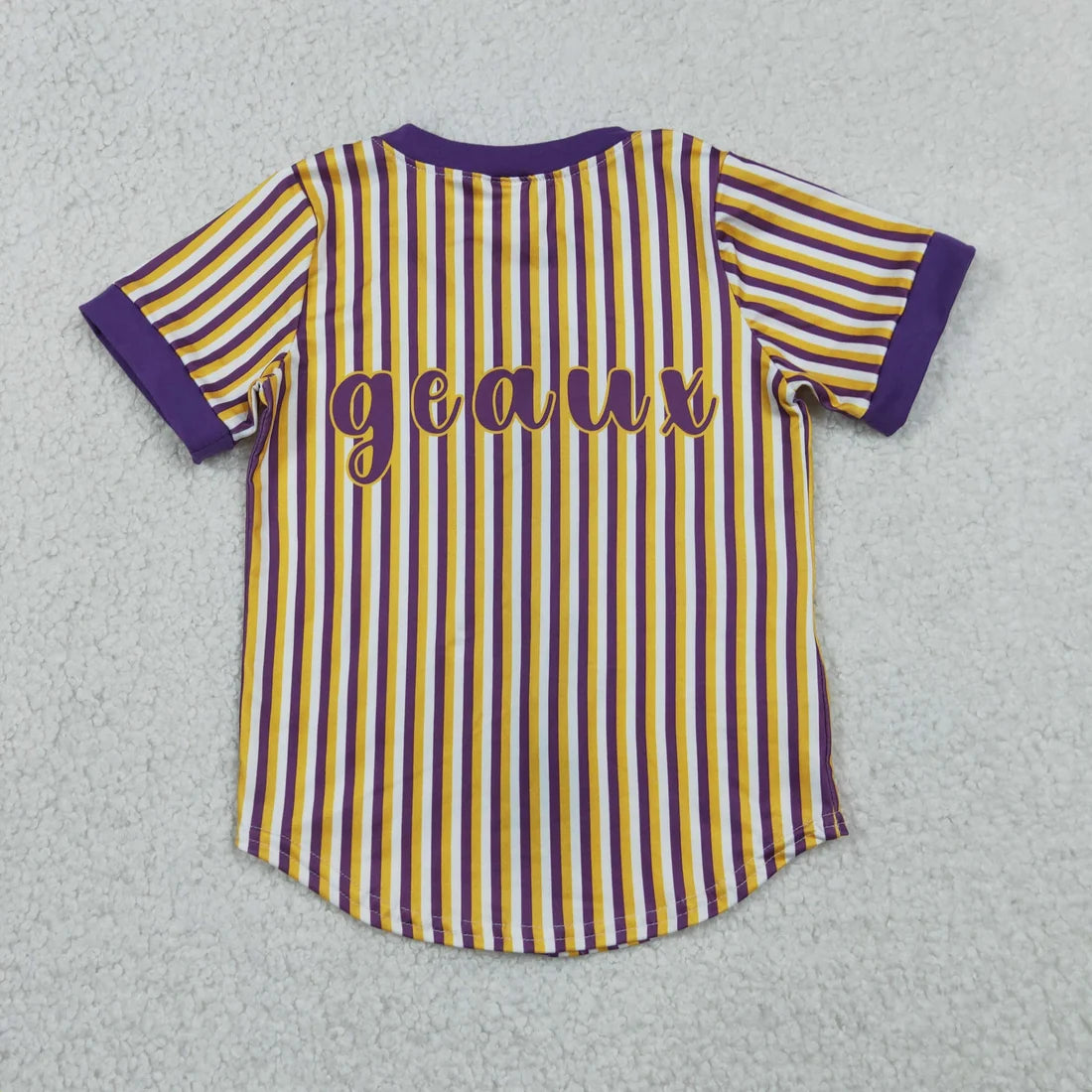Sibling Mama and Me Kids Bows LSU Tigers Team Clothes Sets Polo Shirt Yoga Active Butterfly Shorts
