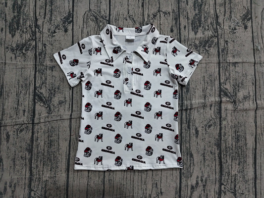 Baby Boys Grey Georgia Football Team Short Sleeve Polo Shirt Preorder