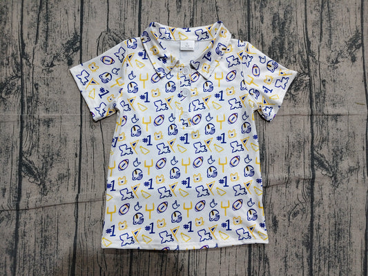 Baby Boys Football Short Sleeve Polo Shirt Top Preorder