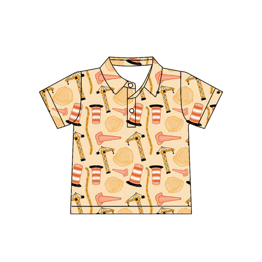 4.13 BT1790 Preorder Tower Crane Boys Polo Tee Shirts Top