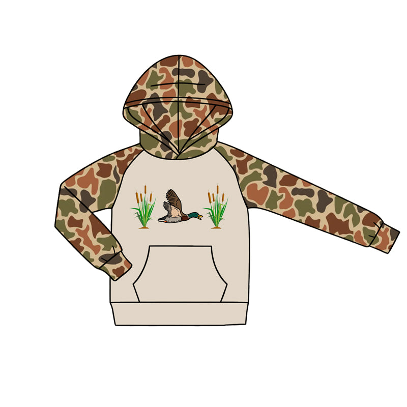 4.18  Toddler Boys Duck Camo Long Sleeve Hoodie Top Preorder