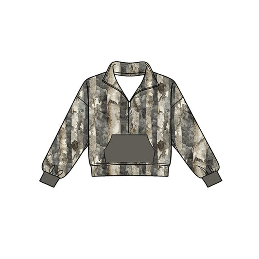 4.18 Grey Camo Girl Long Sleeve Pullover Preorder