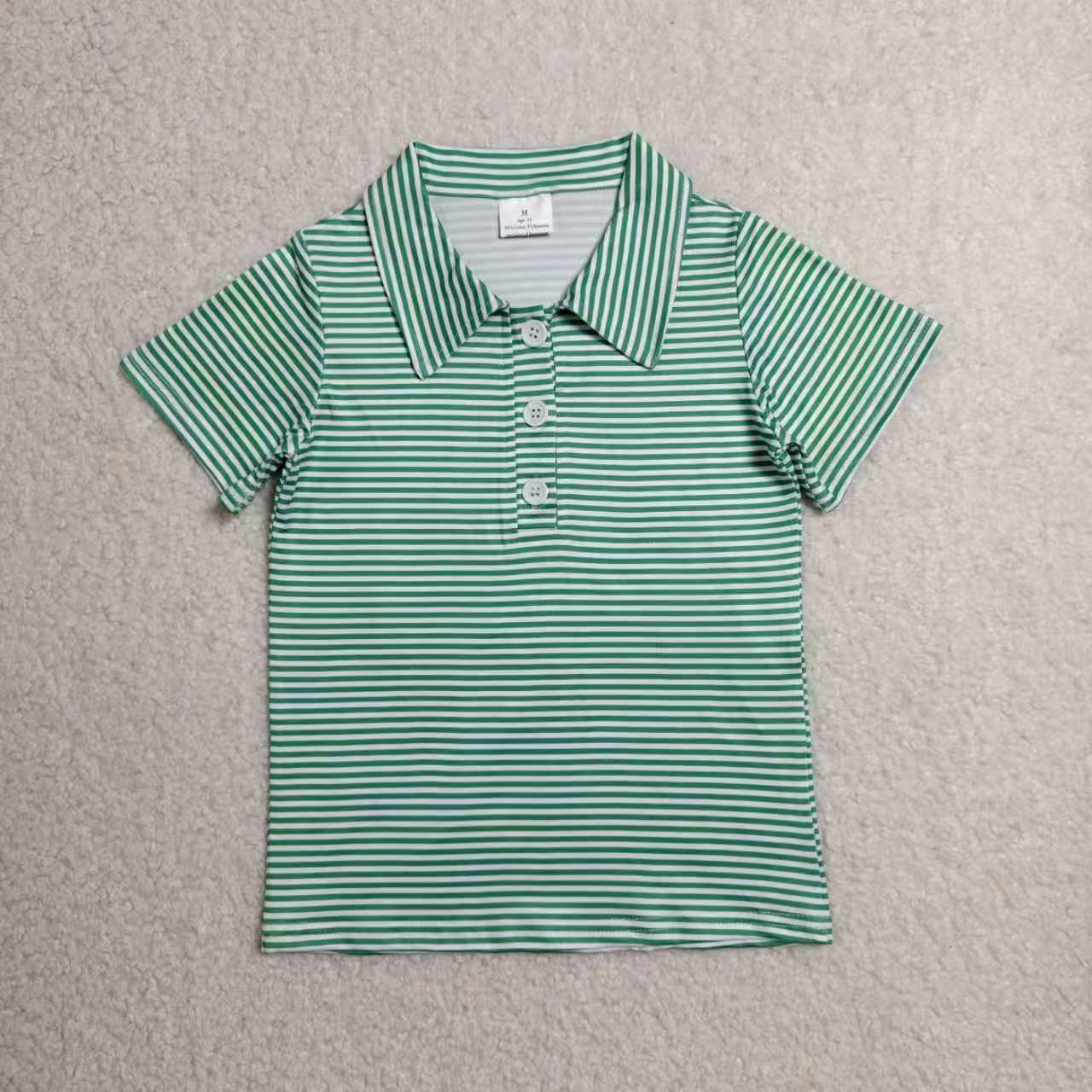 Sibling Baby Boys Striped Short Sleeve Polo Shirt Top
