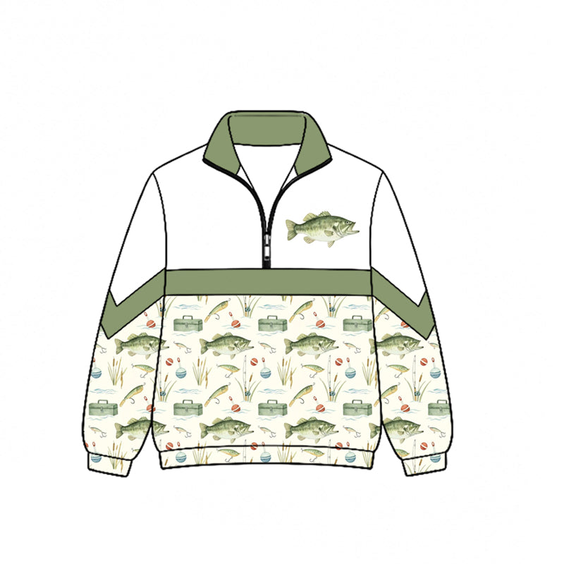 6.19 Baby Boys Fishing Long Sleeve Pullover Top Preorder