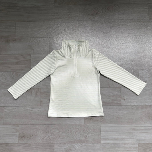 7.6 BT1676 Preorder Kids Boys Green Long Sleeve Zipper Pullover Top