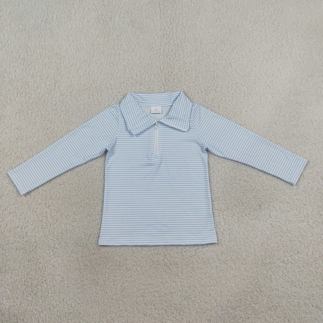 Sibling Baby Girls Boys Striped Long Sleeve Zipper Pullover Top