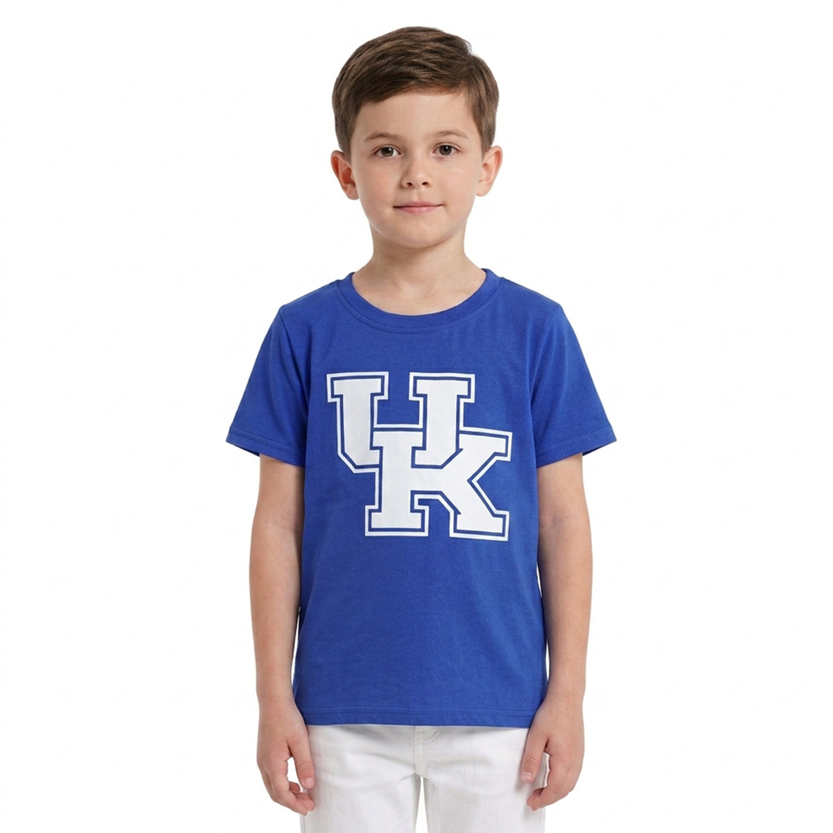BT1882 Teams UK Vinyl Royal Blue Cotton Kids Kentucky Short Sleeve T-shirt Top