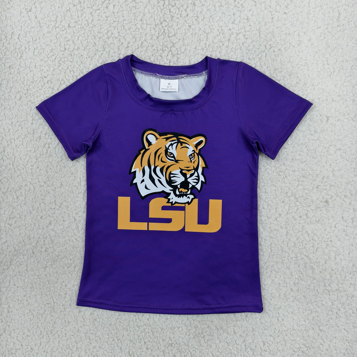 BT1884 Boys Teams LSU Tiger Short Sleeve T-shirt Top