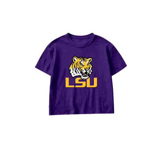 7.6 Preorder Kids Boys  LSU Tiger Short Sleeve T-shirt Top