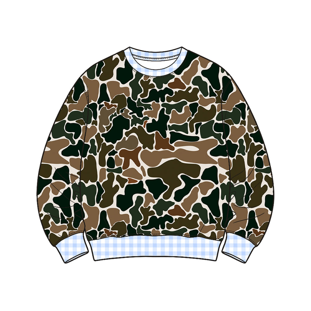 8.20 BT1925 Preorder Brown Camo Print Boys Tee Shirts Top
