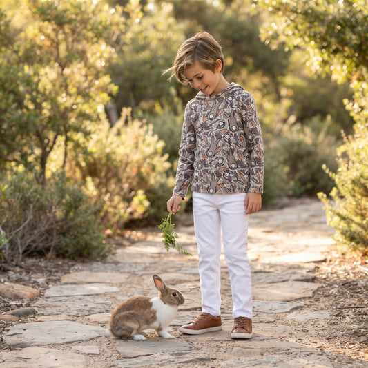 Baby Boys Easter Camo Rabbit Long Sleeve Hoodie Top