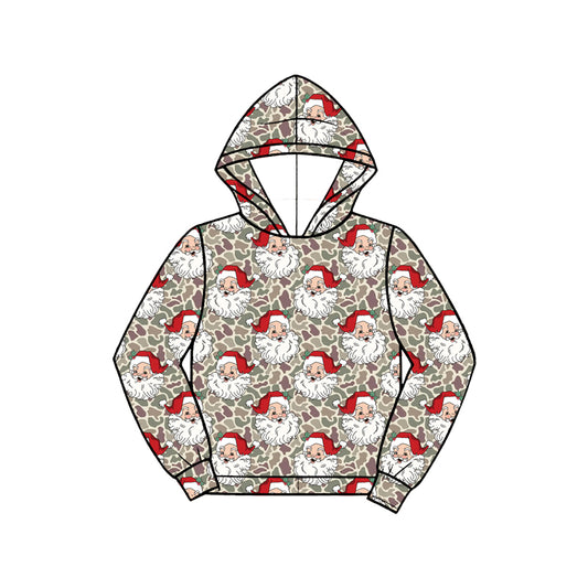 9.14 Preorder BT1972 Baby Boys Christmas Santa Camo Long Sleeve Hoodie Top