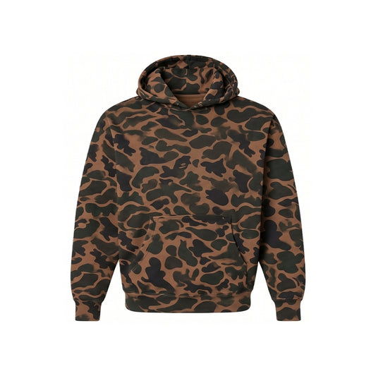 10.13 Preorder BT2002 Brown Camo Print Boys Long Sleeve Pocket Hoodie Top