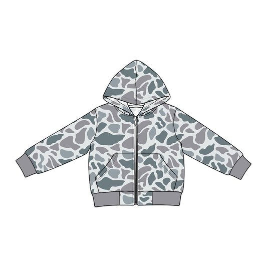 10.21 BT2011 Preorder Kids Girls Grey Camo Denim Jacket