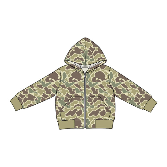 10.21 BT2013 Preorder Kids Girls Brown Green Camo Denim Jacket