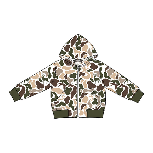 10.21 BT2016 Preorder Kids Girls Khaki Green Camo Denim Jacket