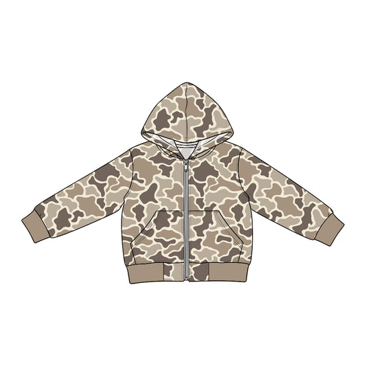 10.21 BT2020 Preorder Kids Girls  Brown  Khaki Camo Denim Jacket