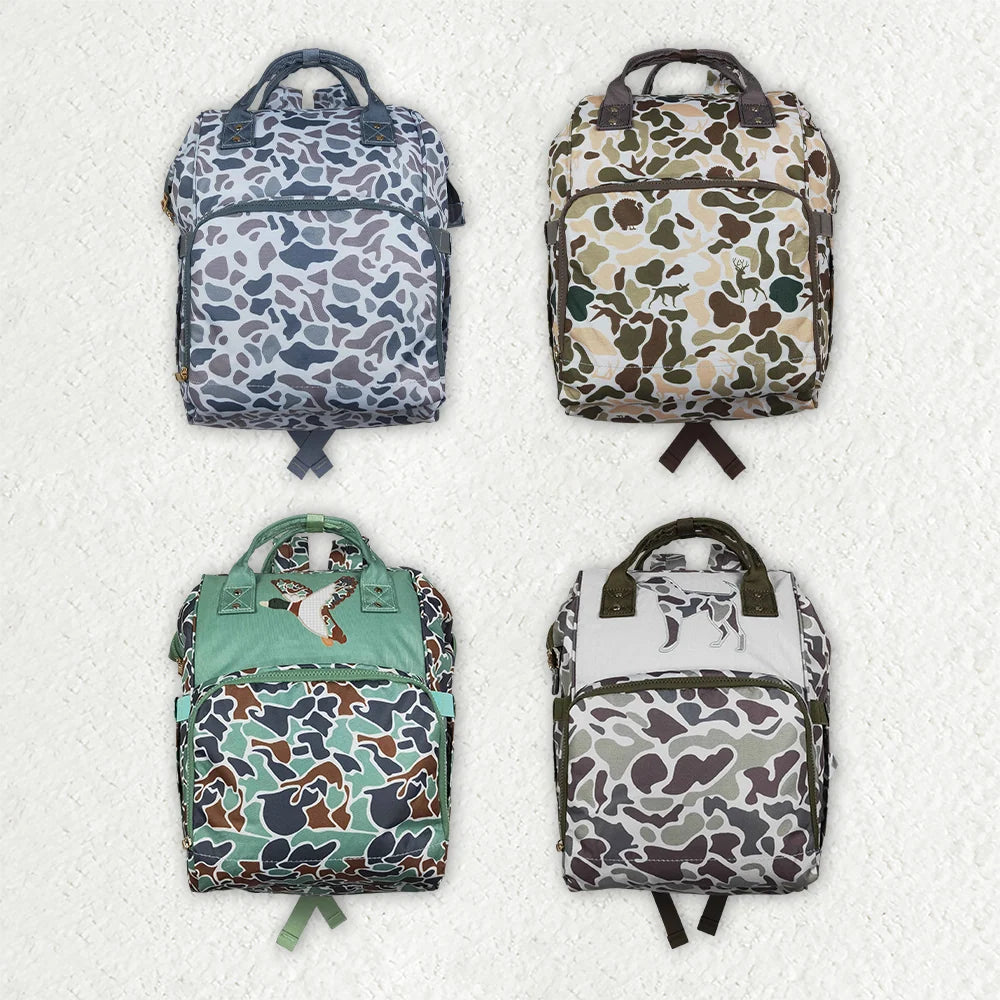 4 Colors  Embroidery Camo Hunting Print Adult Baby Diaper Bags