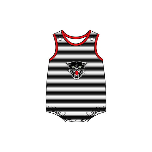 (Custom Design Preorder MOQ 5 ) Teams Dexter Bearcats Stripes Baby Boys Summer Romper