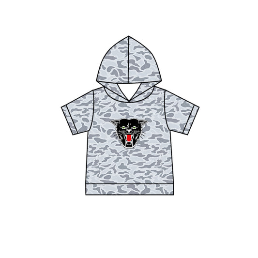 (Custom Design Preorder MOQ 5) Teams Dexter Bearcats Grey Camo Print Kids & Adult Hoodie Top