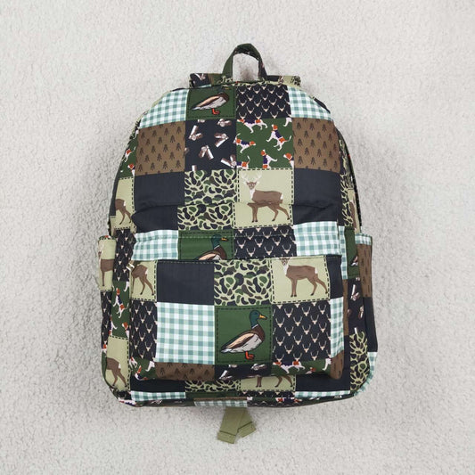 BA0199 Camo Animals Checkered Print Kids Backpack Hunting Bags