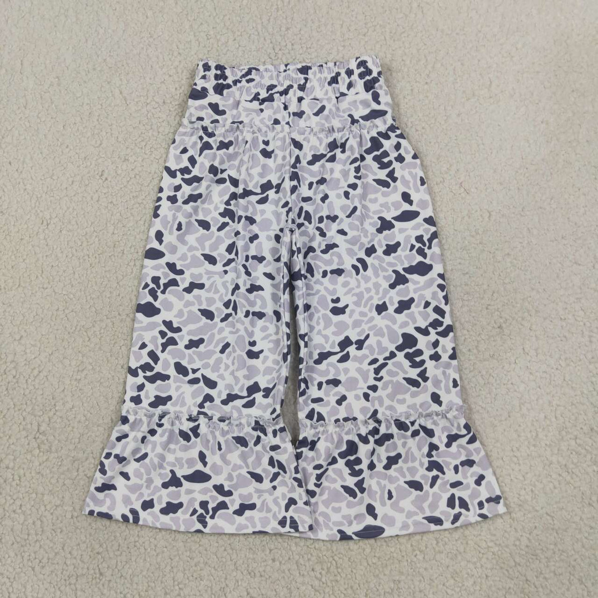 Kids Girls Grey Camo Loose Active Pants