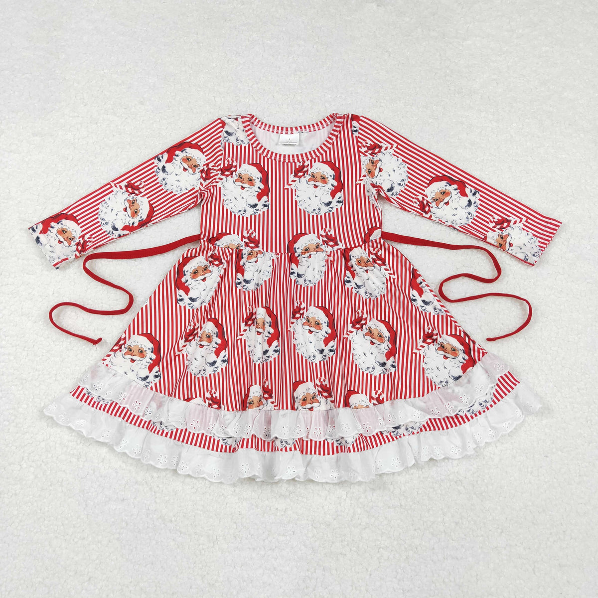 Santa Red Stripes Print Family Christmas Styles