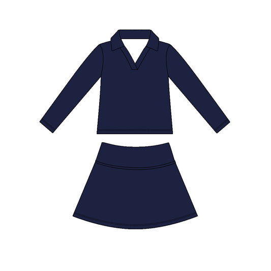 4.15  Navy Pullover  Top with Skort Active Outfit Preorder