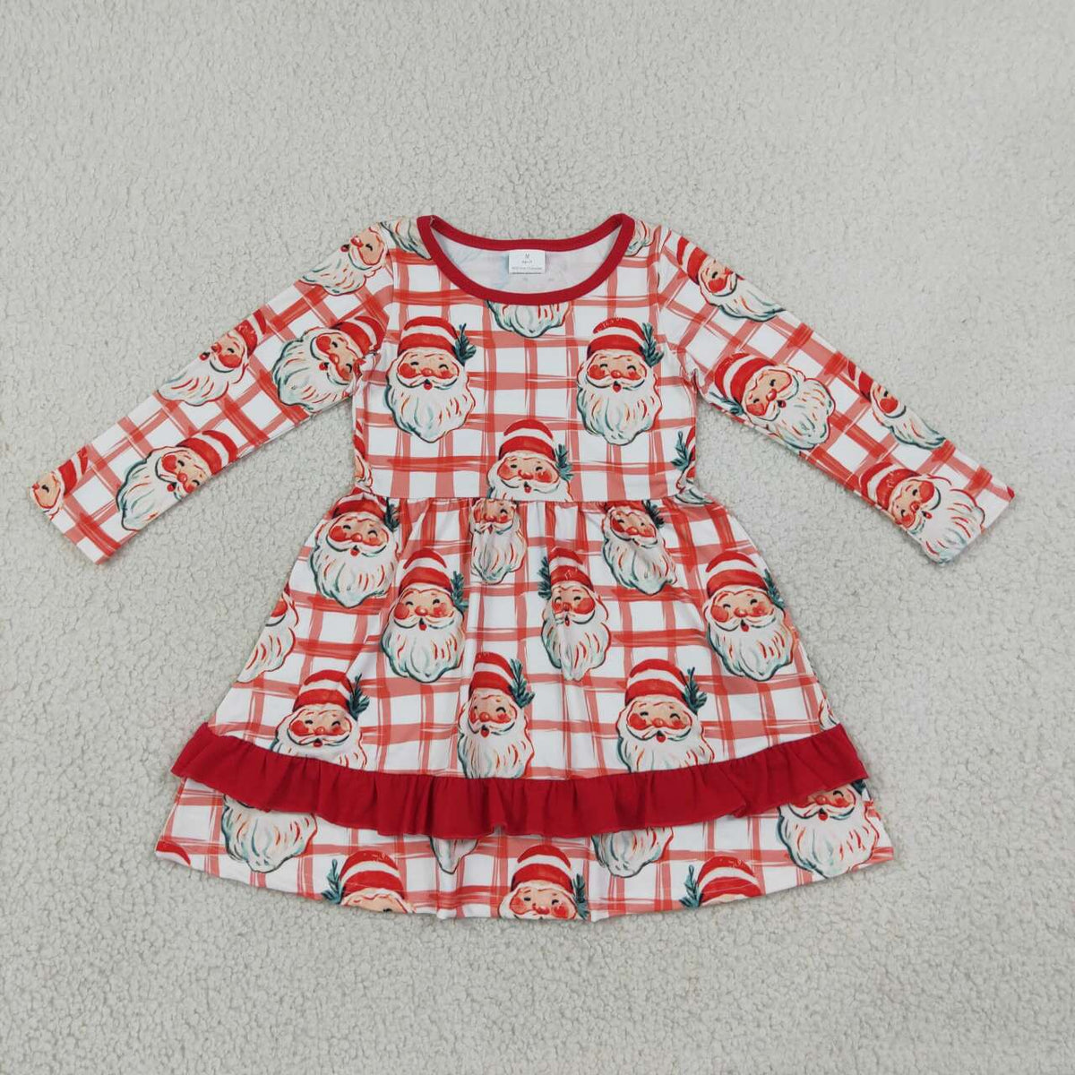Santa Checkered Print Family Christmas Pajamas Styles