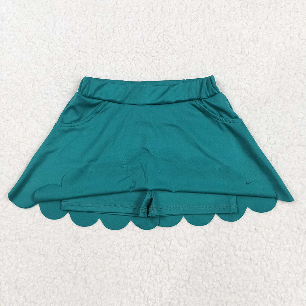 3 Colors Girls Bottom Scallop Yoga Skort Sisters Wear