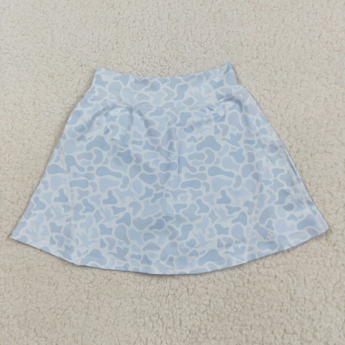 Mama and Me Adult Women Girls Light Grey Camo Yoga Active Skirt Shorts Bottoms