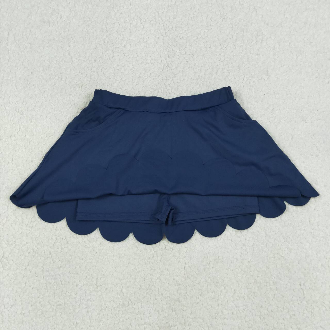 3 Colors Girls Bottom Scallop Yoga Skort Sisters Wear